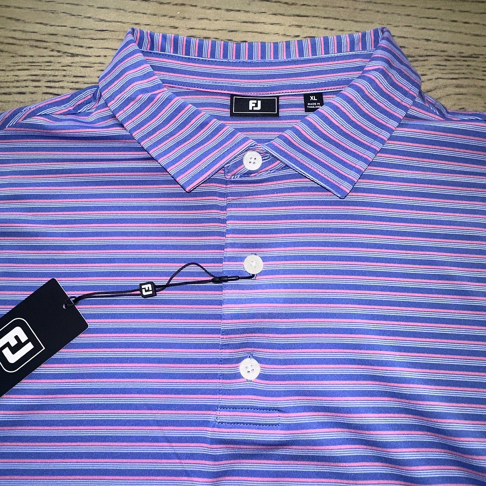 Thumbnail: Footjoy Shadow Stripe Polo Purple SIZE XL 1393-AAA