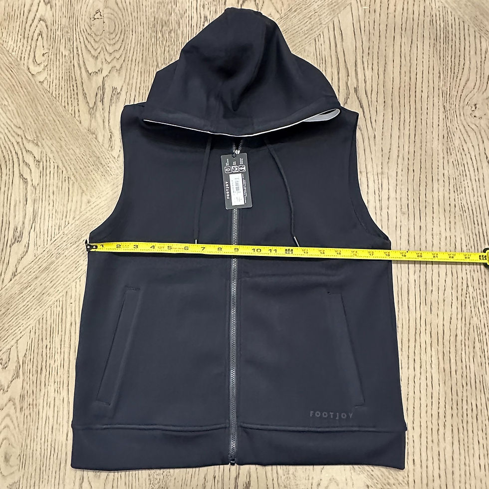 Thumbnail: Footjoy Women's Full Zip Hoodie Vest Size S Black 00557-L1