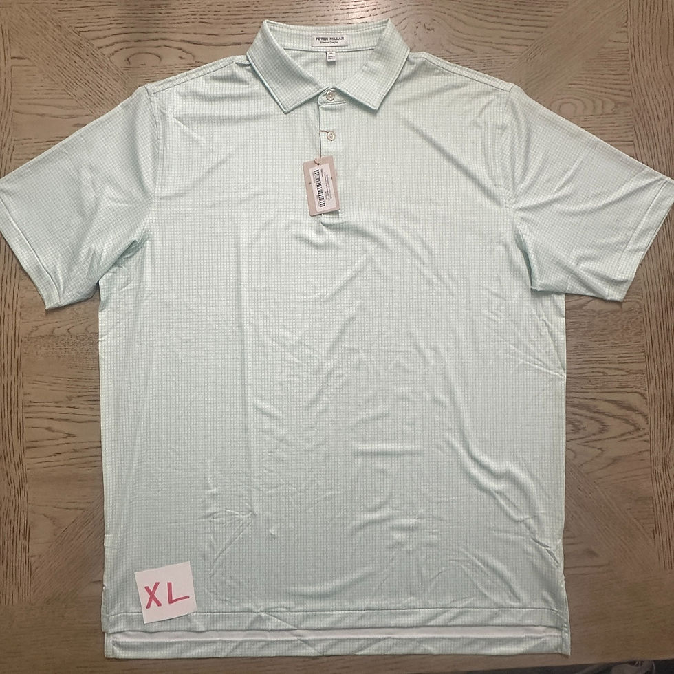 Thumbnail: Peter Millar Summer Comfort Polo Green Blue Print Size XL 00470-MP-PO-F1