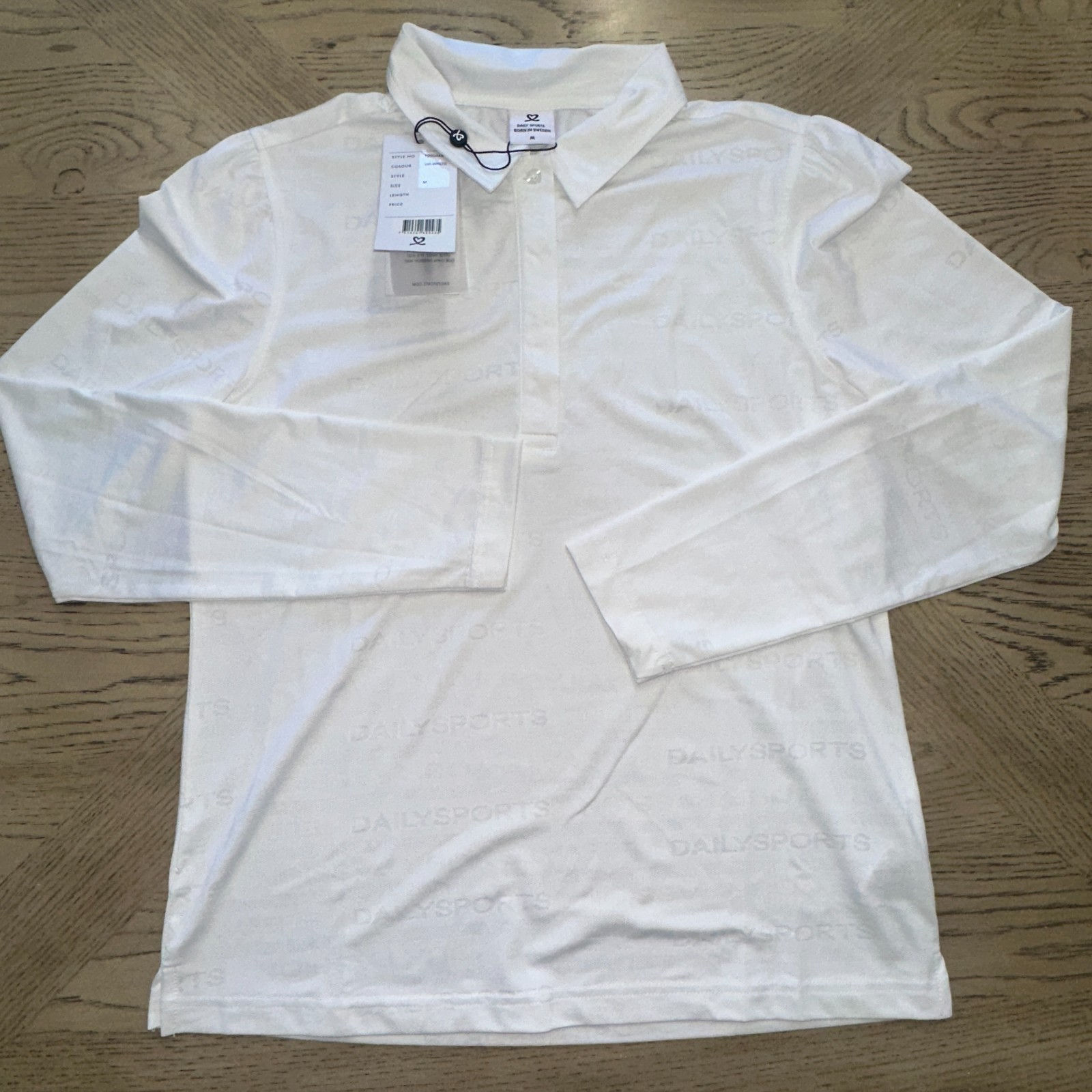 Daily Sport Passion Longsleeve Polo White SIZE XS 910-U