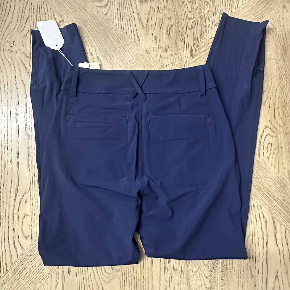 Thumbnail: Peter Millar Women's Bingham High Pant Pants Size L Navy 00734-L4