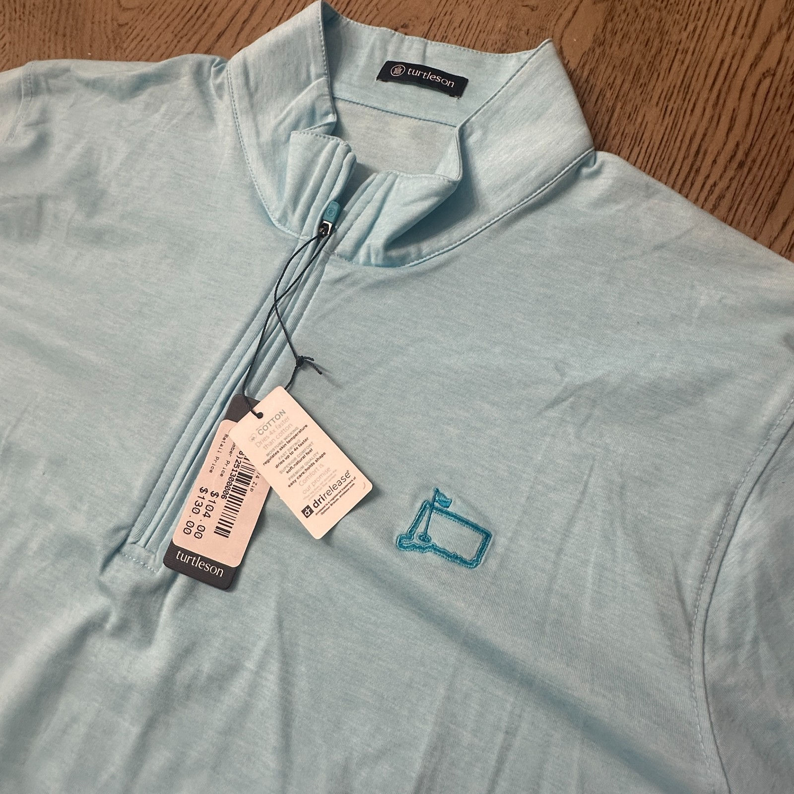Turtleson Avery Quarter Zip Pullover Blue SIZE M 375-G