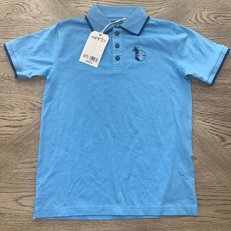 Thumbnail: Garb Boys Waylon Polo (7-8) Blue SIZE M 1297-Boys