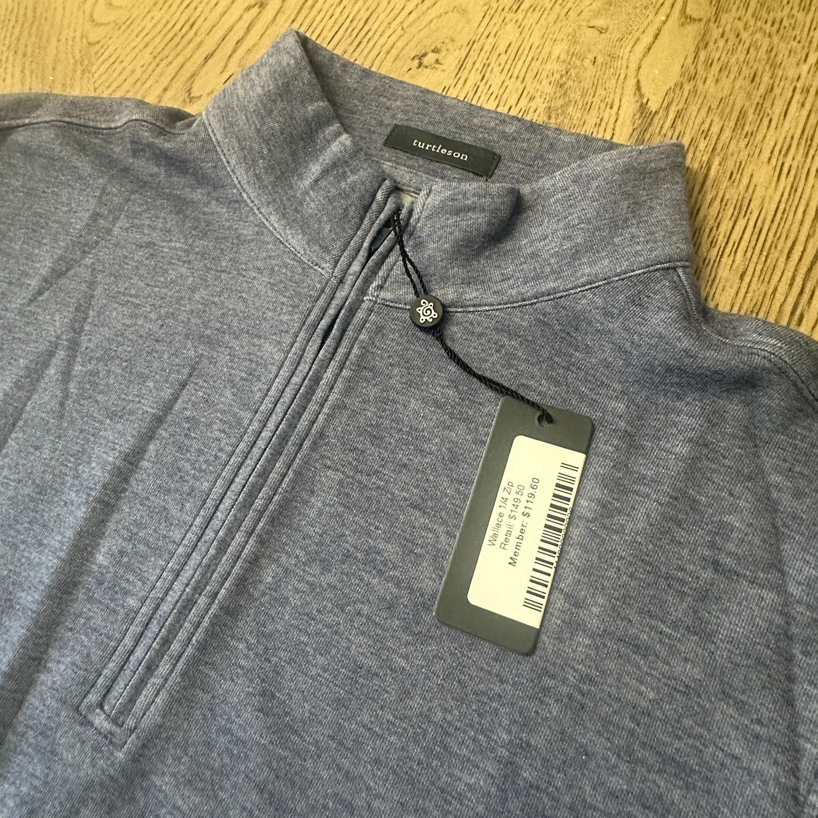 Turtleson Avery Quarter Zip Pullover Navy SIZE S 391-G