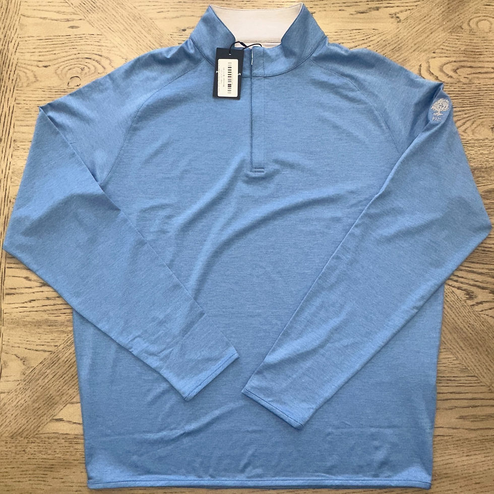 Thumbnail: Peter Millar Crown Crafted Stealth Quarter Zip Pullover Blue SIZE L 882-T