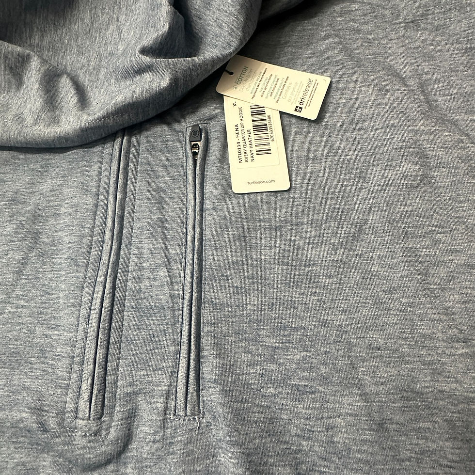 Thumbnail: Turtleson Avery Quarter Zip Hoodie Blue SIZE M 384-G