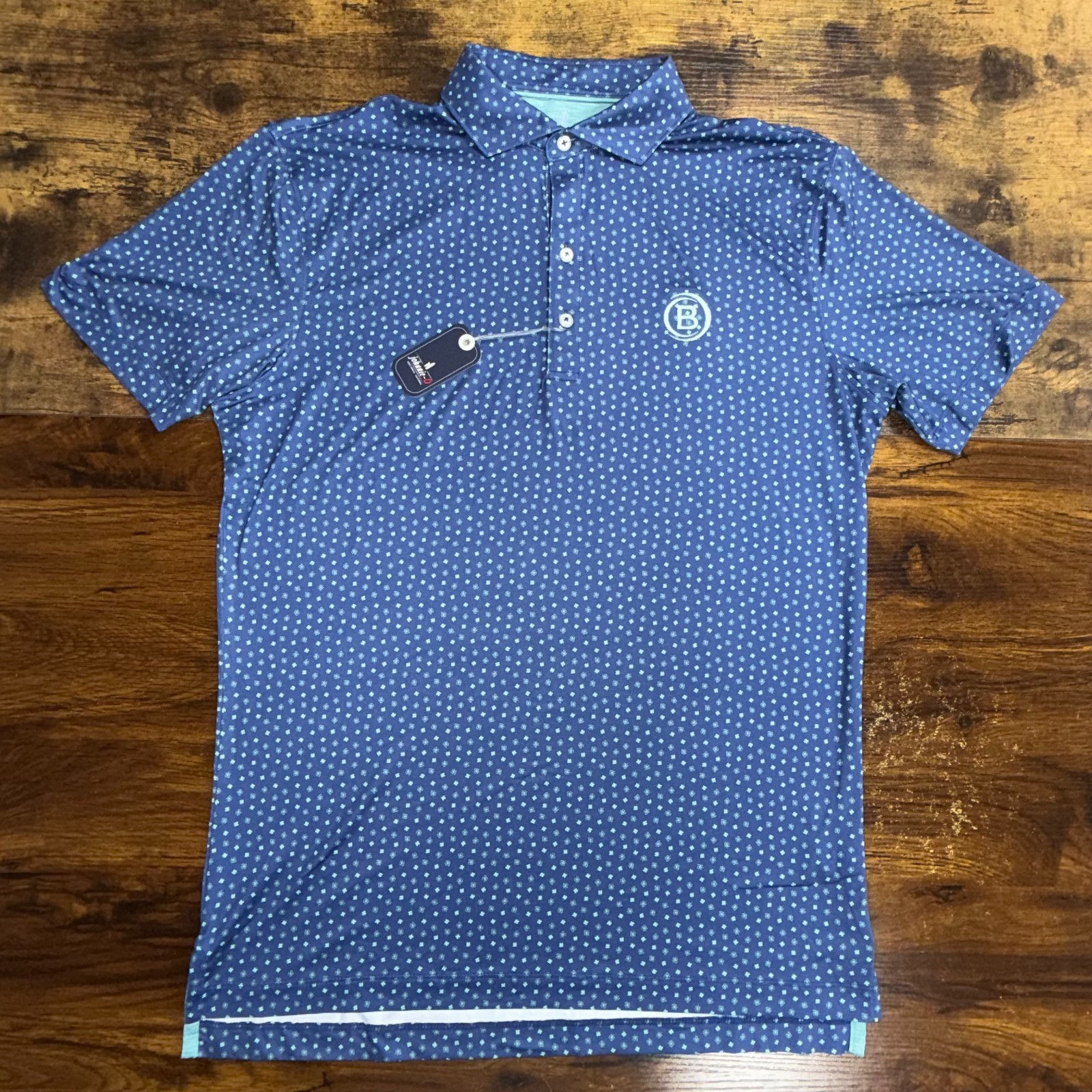 Johnnie-O Featerweight Performance Polo Blue Size S VY-0111-BB