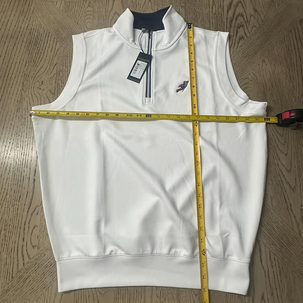 Thumbnail: Fairway & Greene Tech Solid Q Zip Vest White SIZE M 349-F