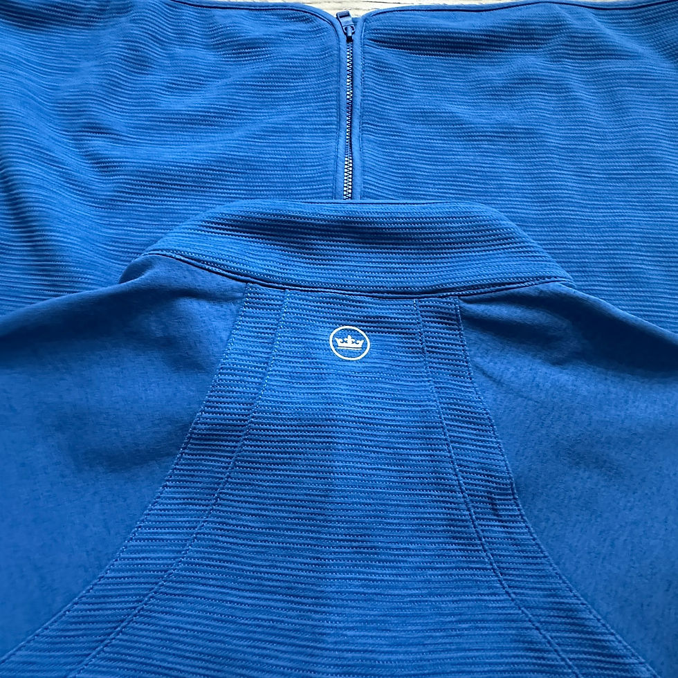 Thumbnail: Peter Millar Crown Comfort Quarter Zip Sweater SIZE M Blue 565-MP-OW-F2