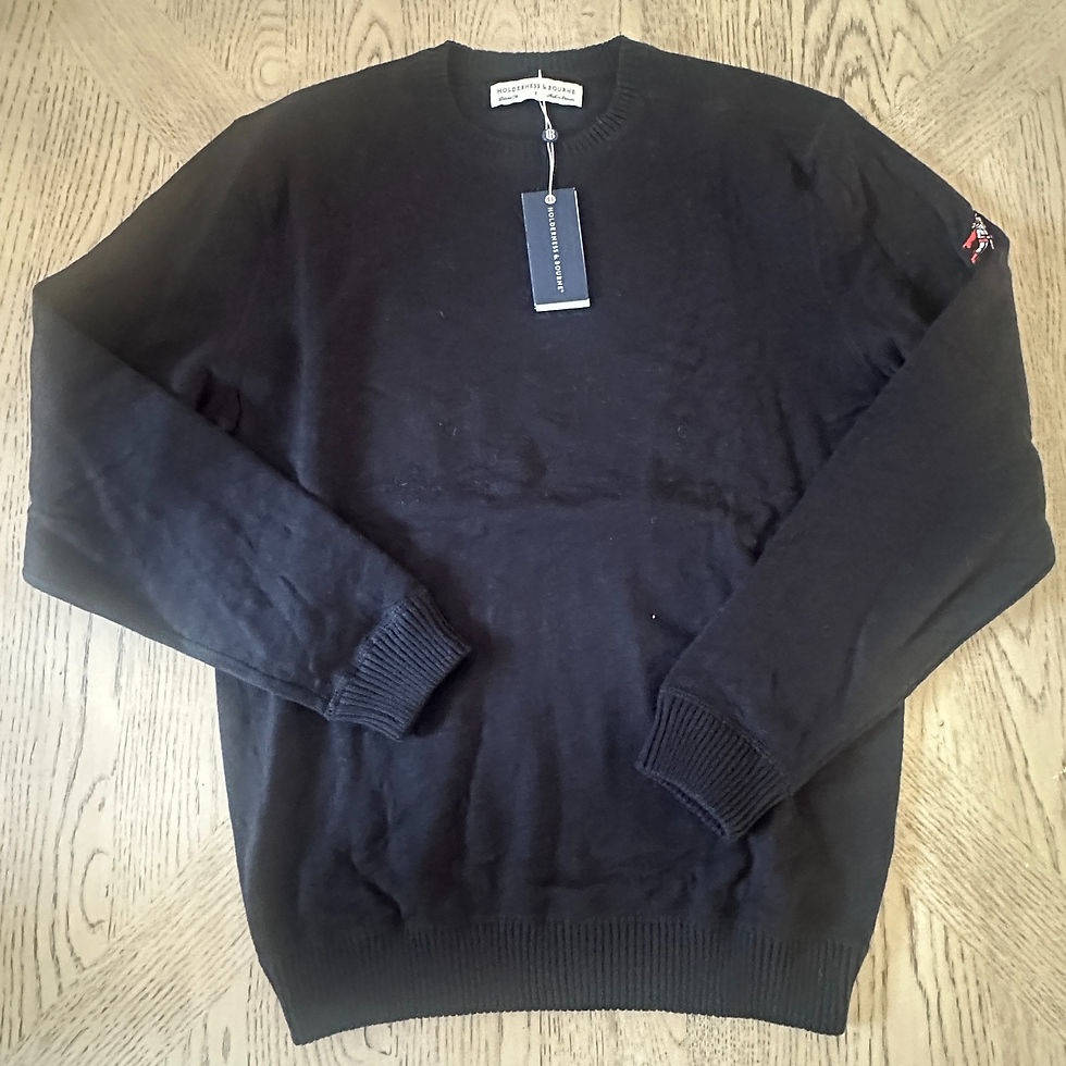Thumbnail: Holderness & Bourne The Ward Sweater Pullover Black SIZE S 414-G