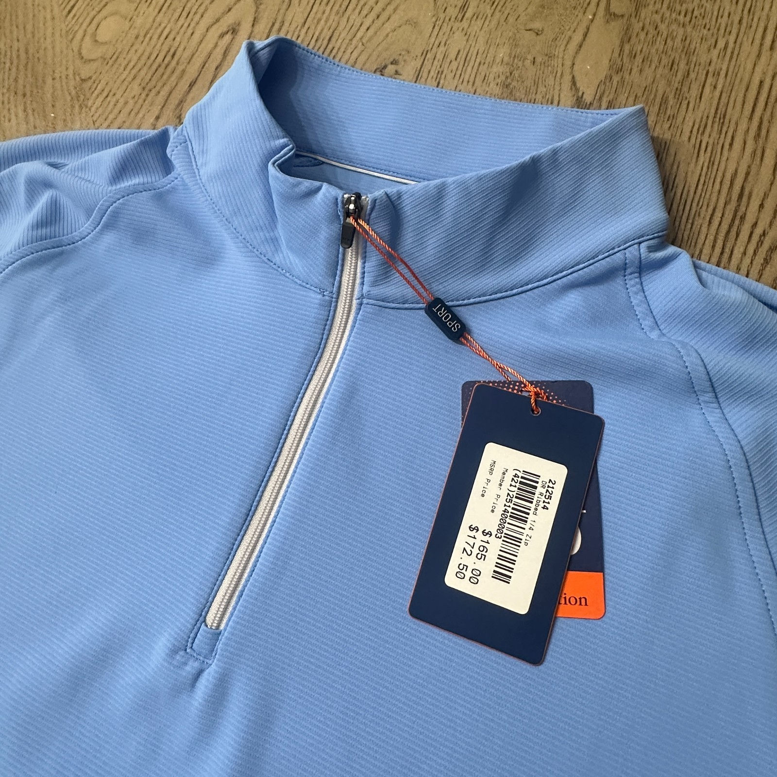 Donald Ross Sport Niall Solid Quarter Zip Pullover Blue SIZE XL 254-D