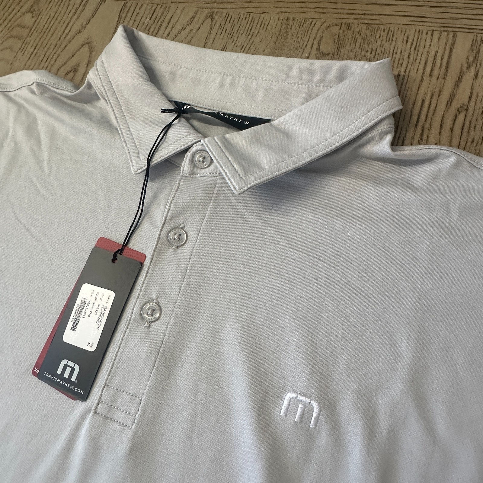 Travis Mathew Featherweight Performance Solid Polo Gray SIZE XL 228-C