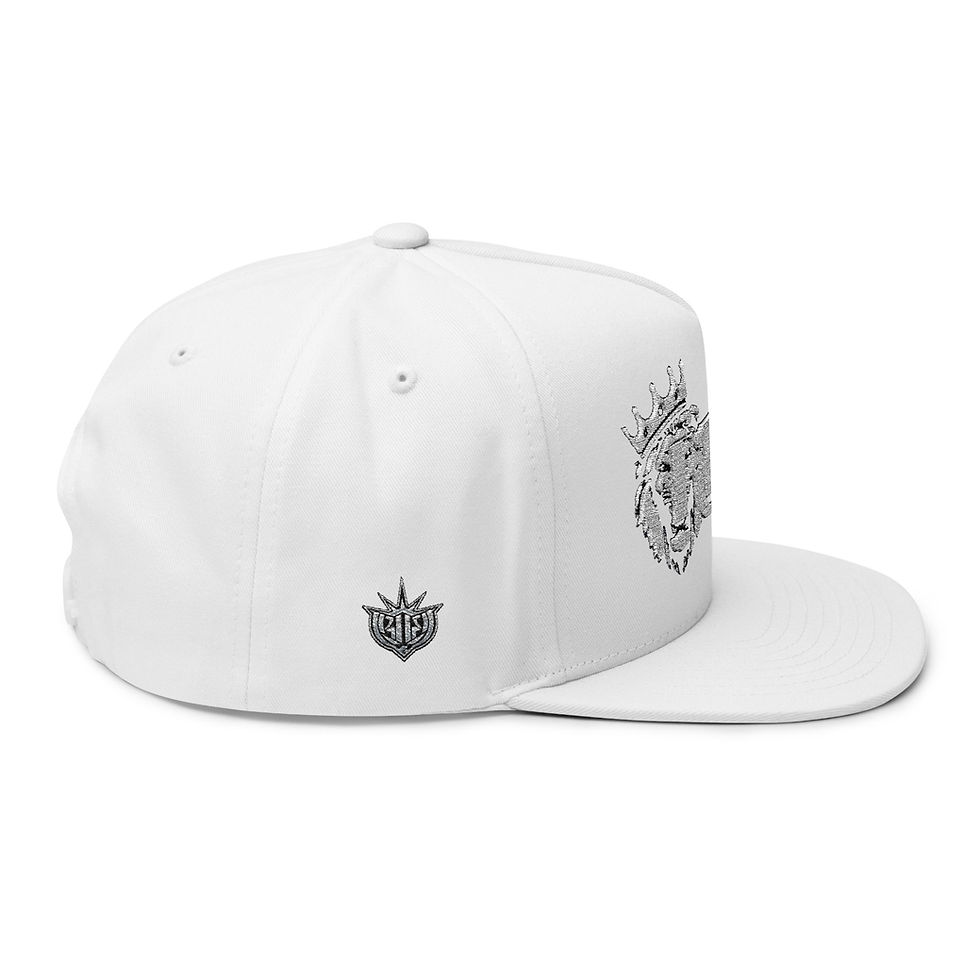 Thumbnail: Embroidered Lion Flat Bill Cap - Stylish Streetwear Hat for Casual Outings