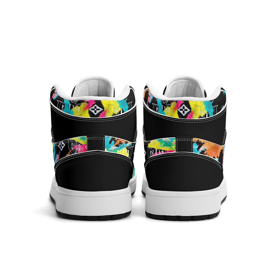 Thumbnail: Men's Premium PU Leather High Top Sneakers-V2