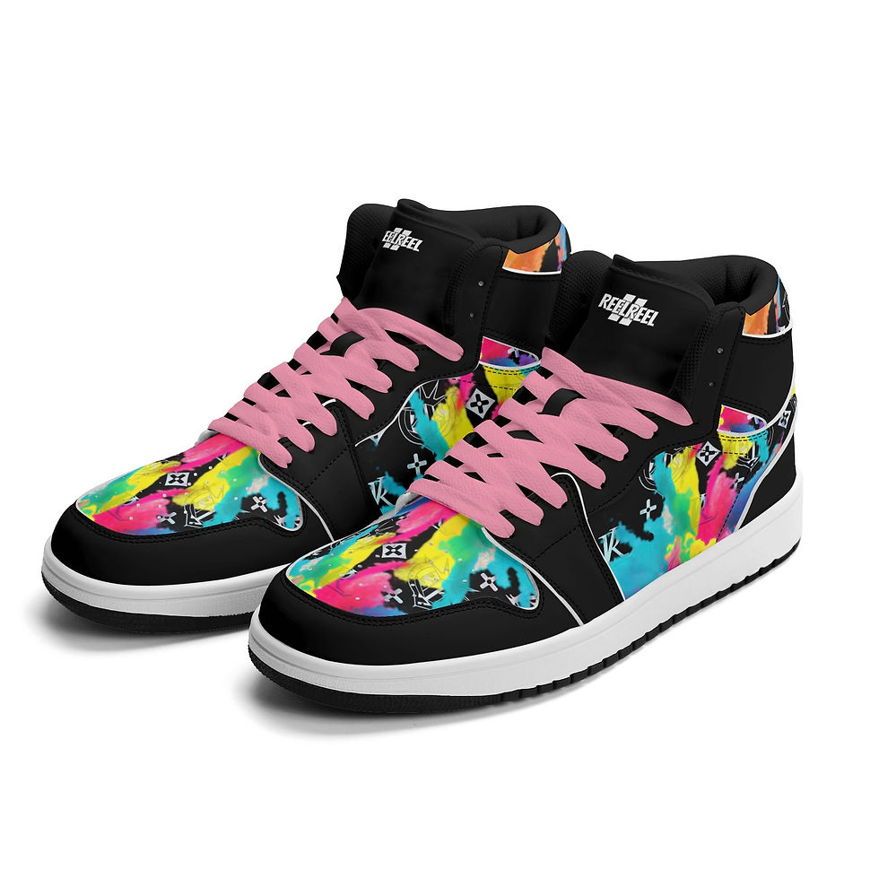 Thumbnail: Men's Premium PU Leather High Top Sneakers-V2