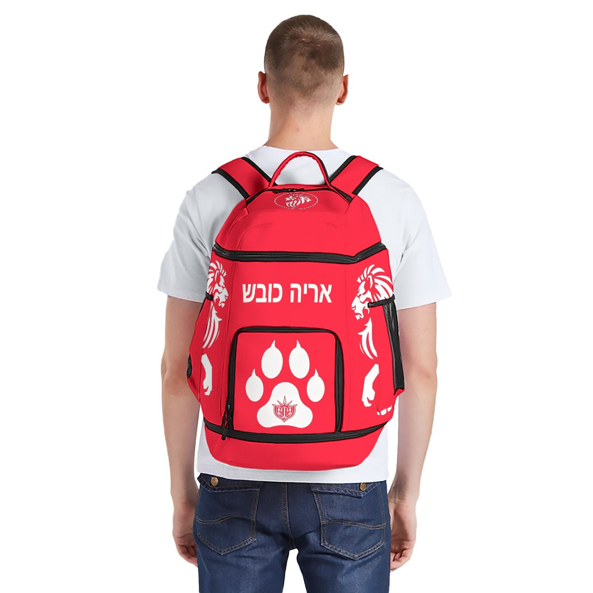 All-Over Print Multifunctional Backpack "Conquering Lion"