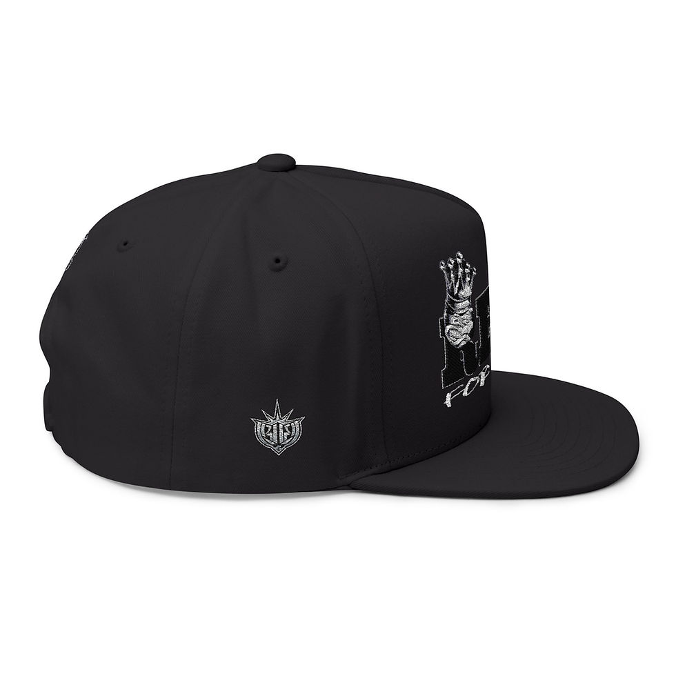 Thumbnail: Embroidered Lion Flat Bill Cap - Stylish Streetwear Hat for Casual Outings