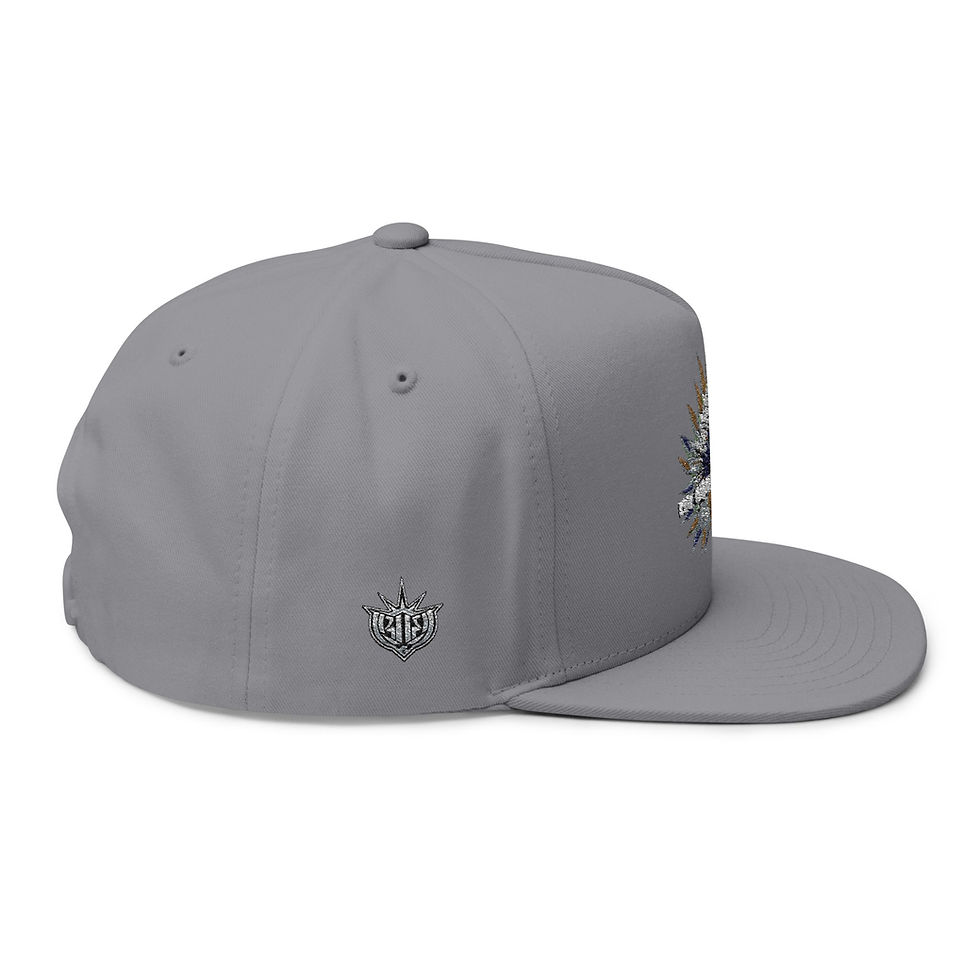Thumbnail: Embroidered Lion Flat Bill Cap - Stylish Streetwear Hat for Casual Outings