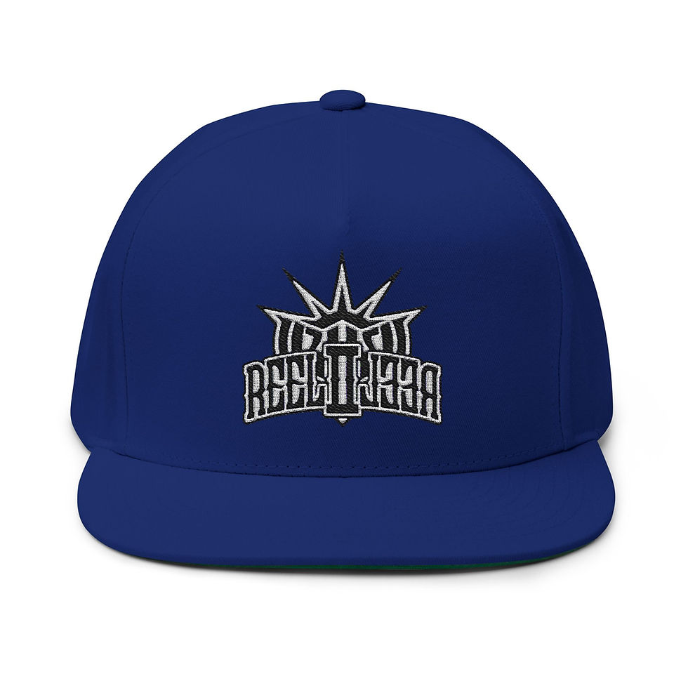 Thumbnail: Embroidered Lion Flat Bill Cap - Stylish Streetwear Hat for Casual Outings