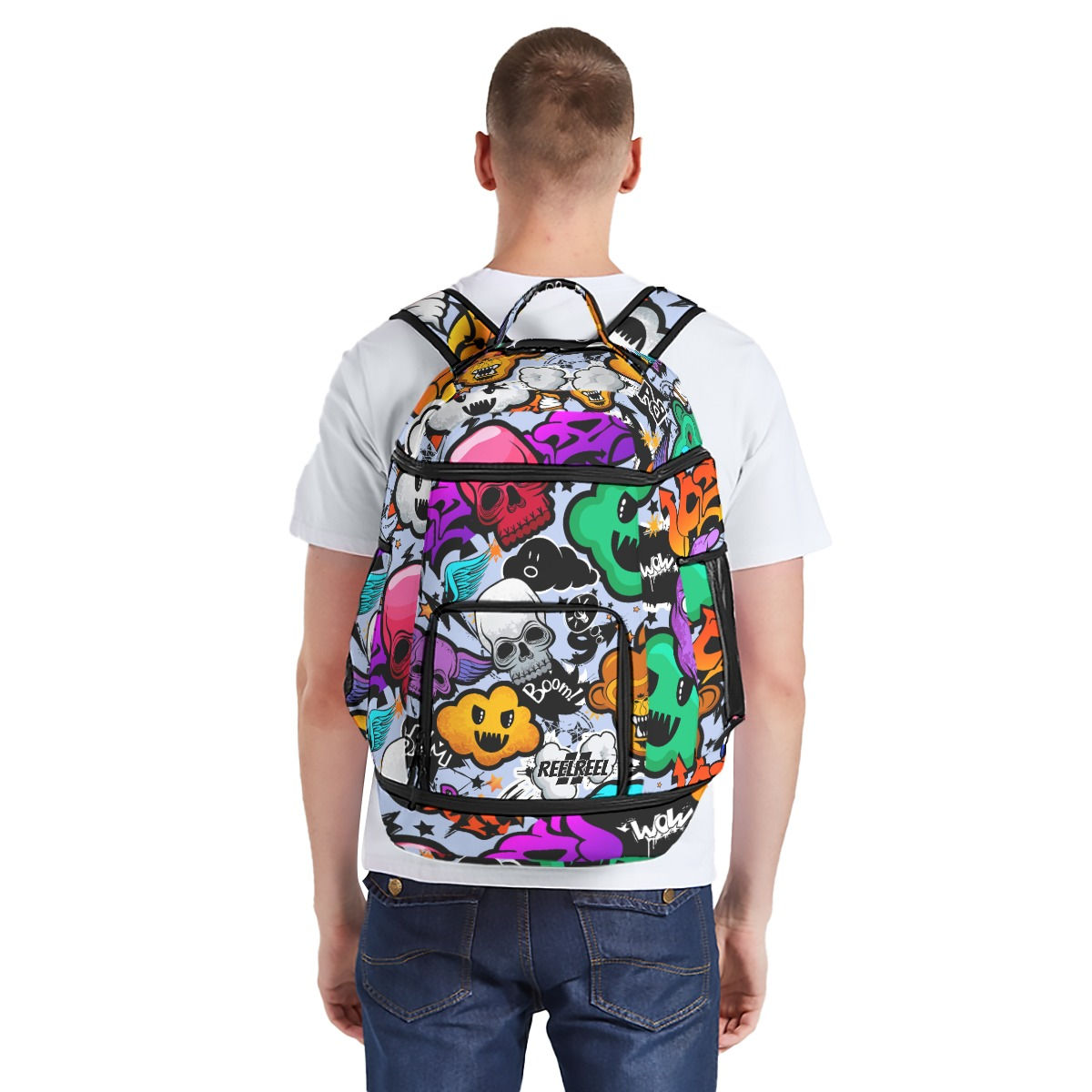 All-Over Print Multifunctional Backpack