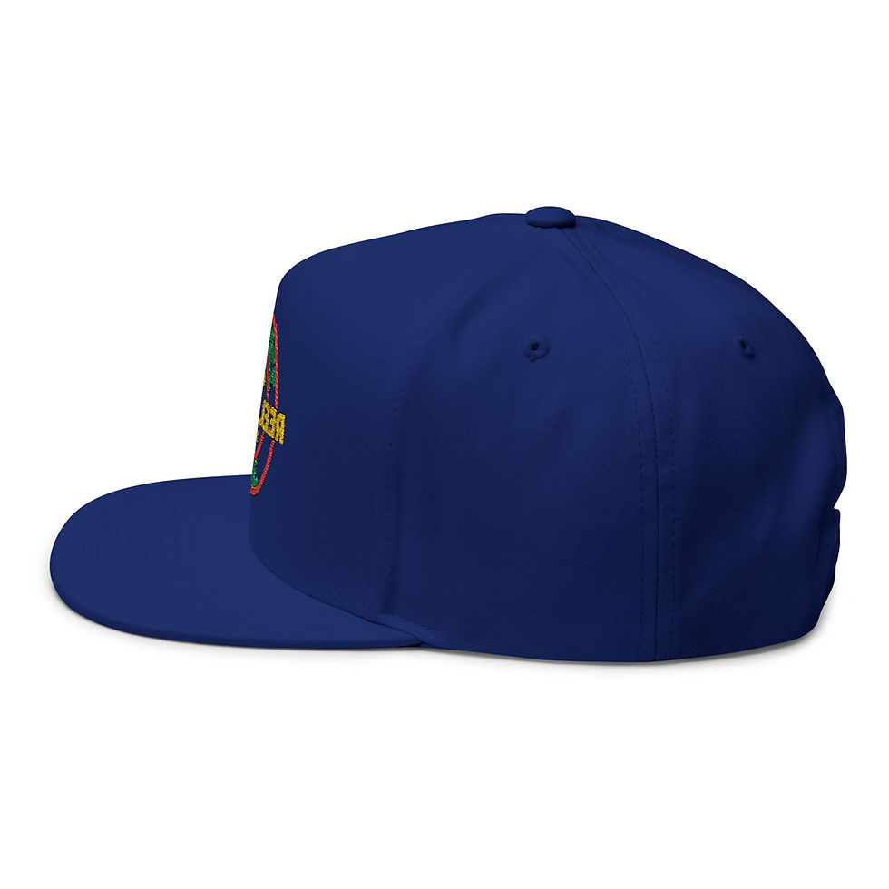 Thumbnail: Embroidered Lion Flat Bill Cap - Stylish Streetwear Hat for Casual Outings