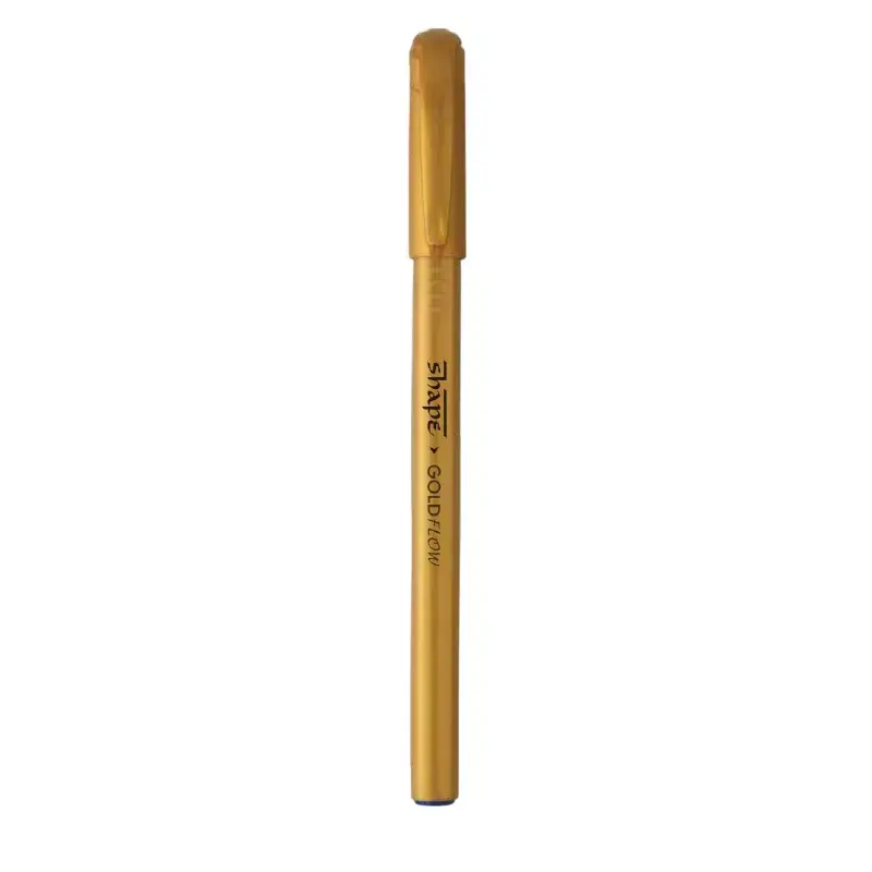 Thumbnail: Shape Gold Flow Blue Ball Pen - Pack of 5