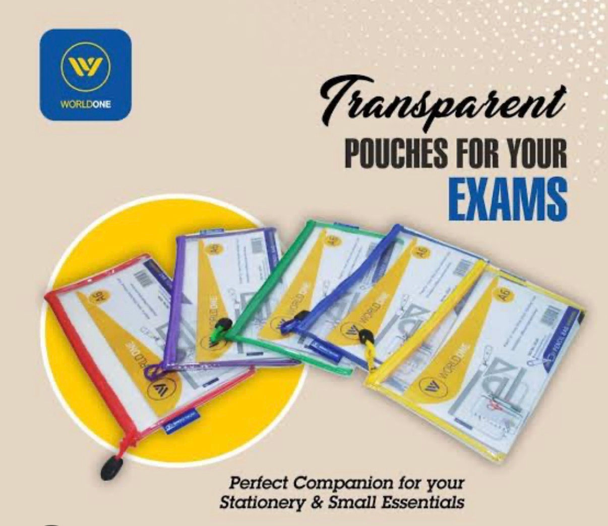 World One Transparent Chain Pouch Pencil Bag DC241