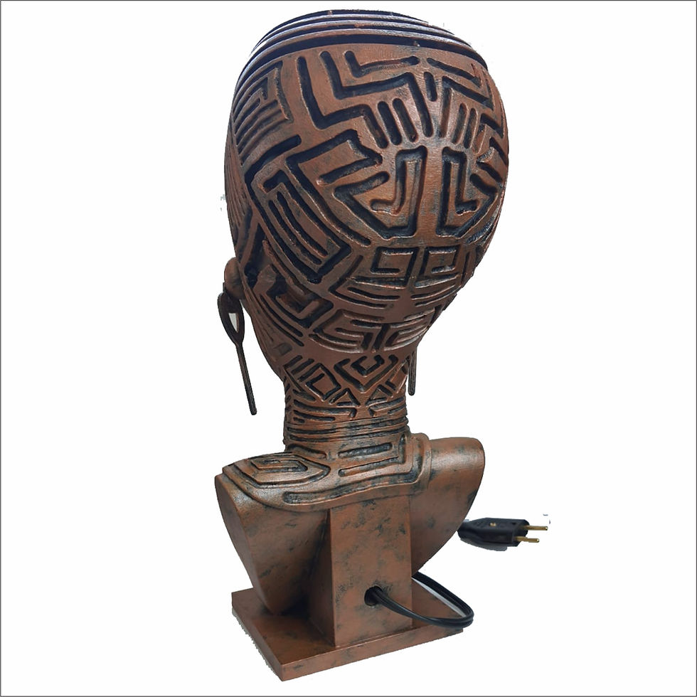 Thumbnail: Luminária Africana de mesa 35 x 17 x 20cm