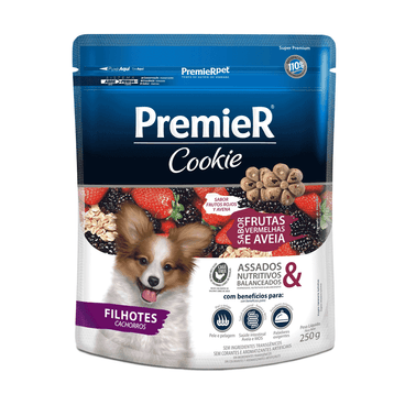 PREMIER COOKIE P/ CÃES FILHOTES SABOR FRUTAS VERMELHAS 250G