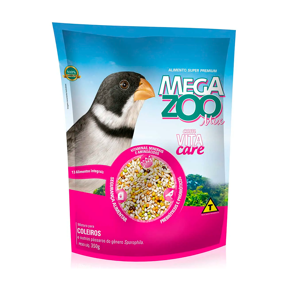 MEGAZOO RAÇÃO MIX P/ COLEIROS 350G