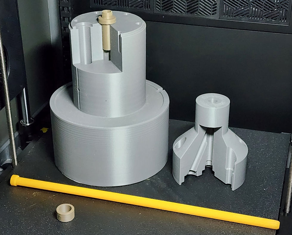 Dimensionally accurate 3D printing techniques used to print parts that will fit together.