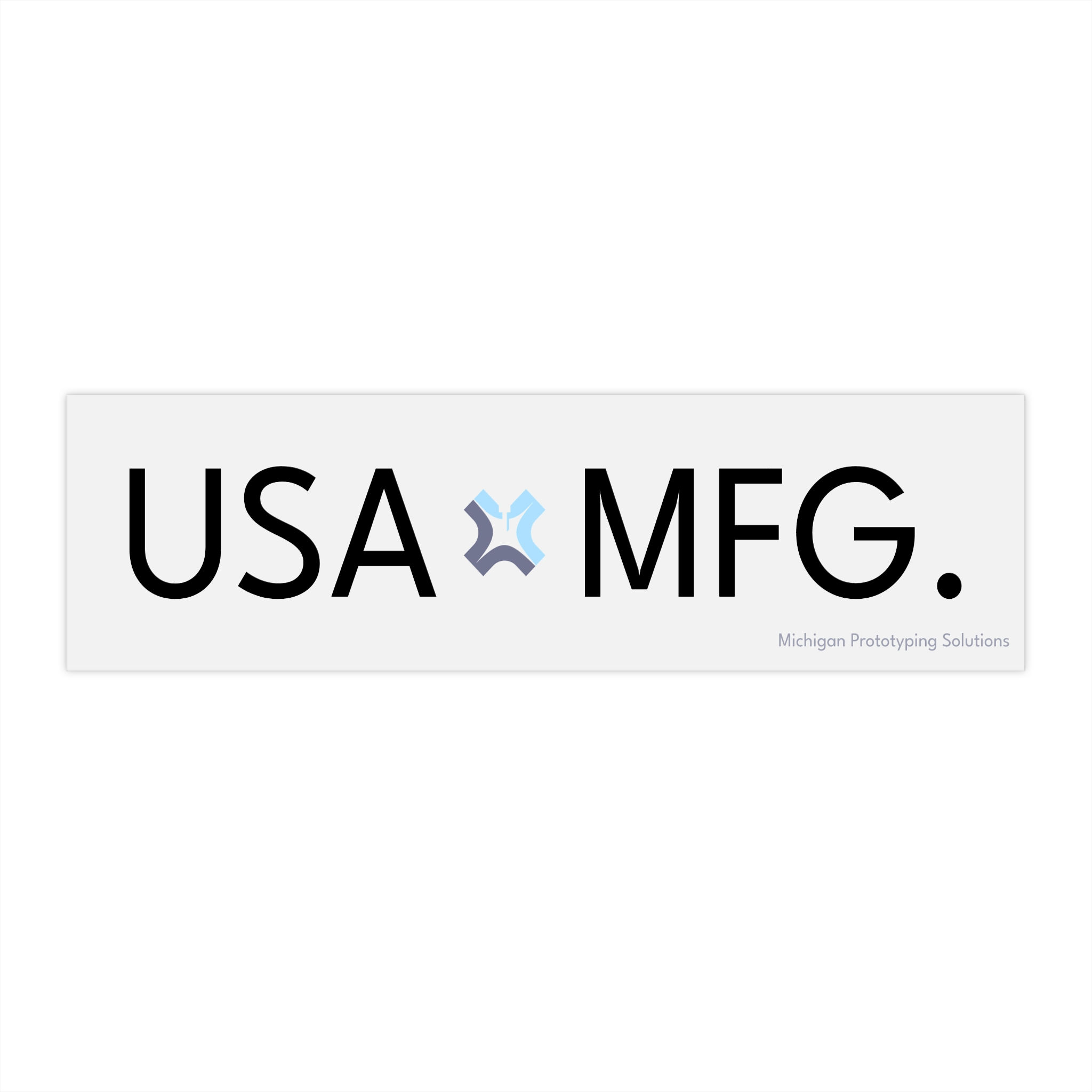 USA MFG. Bumper Sticker | Michigan Prototyping Solutions Logo