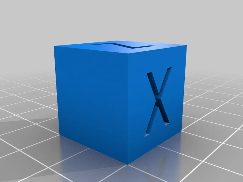 A calibration cube 3D model