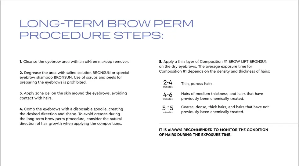 Thumbnail: BRONSUN Brow Perm Procedure Instructions – Step 1 to Step 5`