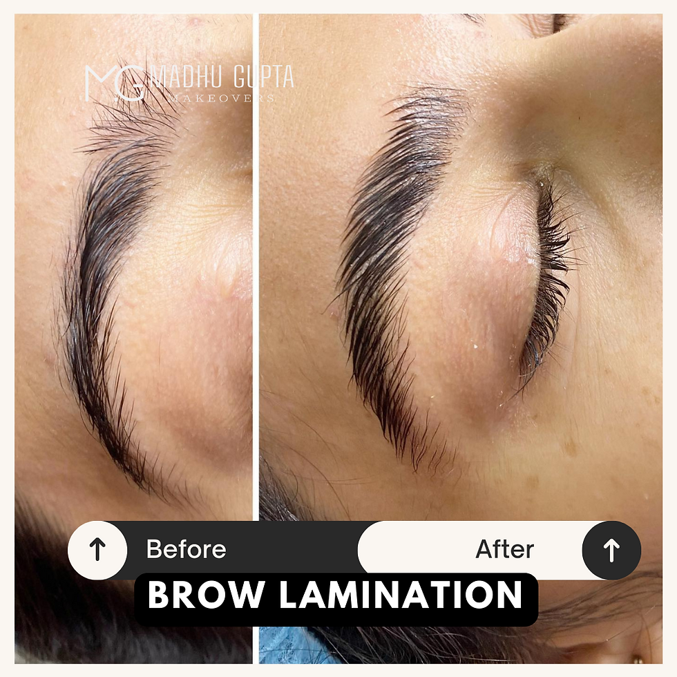 Before After Image Brow Lamination Tint