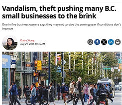 Growing vandalism on businesses