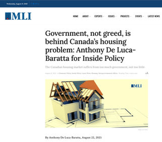 Macdonald Laurier Institute study finds government regulations adding as much as a million in costs to housing.