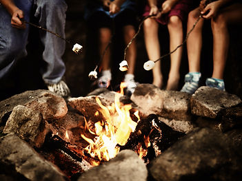 Camp Fire at Night