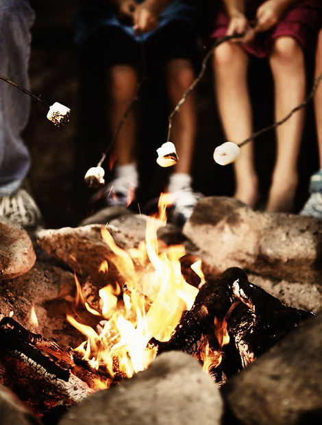 Camp Fire at Night