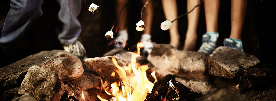 Camp Fire at Night