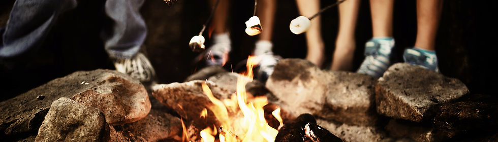 Camp Fire at Night