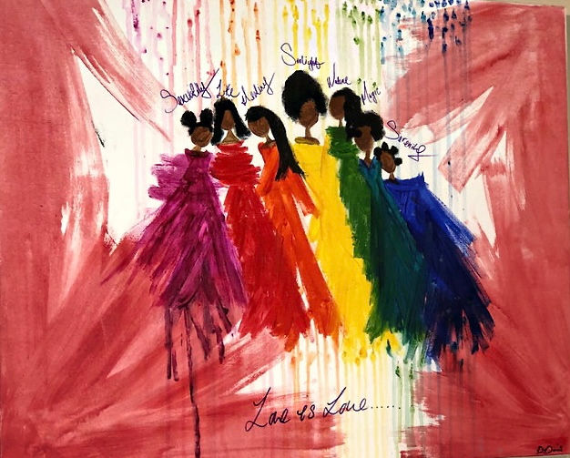 Love is Love | Acrylic | Bold cultural paintings | Derricka Davis | TERAVARNA