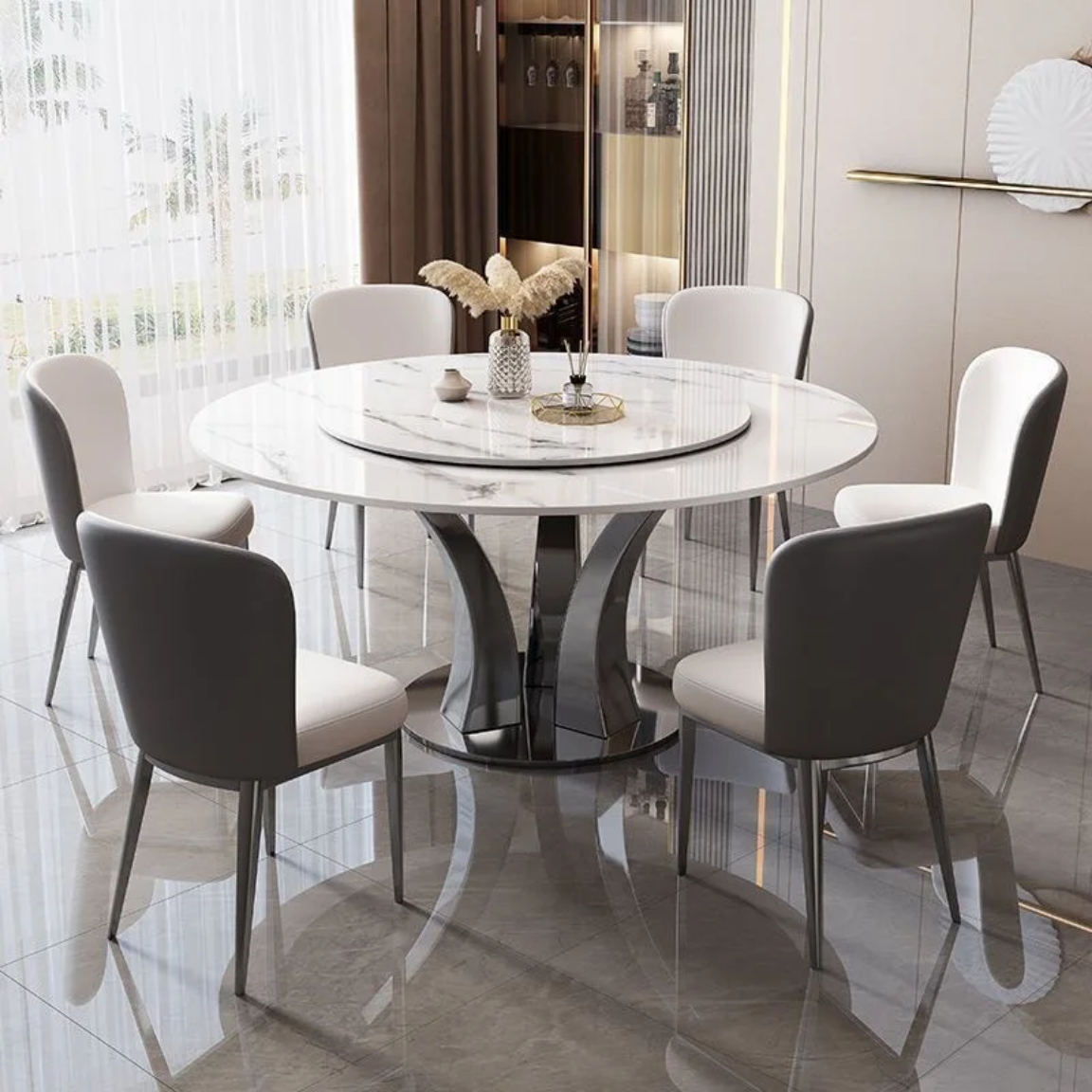 Siano Round Swivelling Dining Table