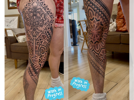 A work in progress leg sleeve