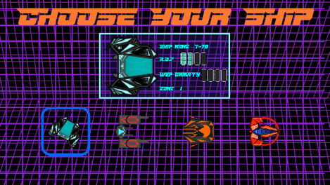 TOID BLASTER NEW SHIP SELECT SCREEN