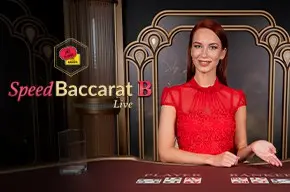 Speed Bacarrat casino game with female dealer