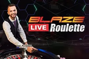 Online casino blaze roulette wheel with male dealer