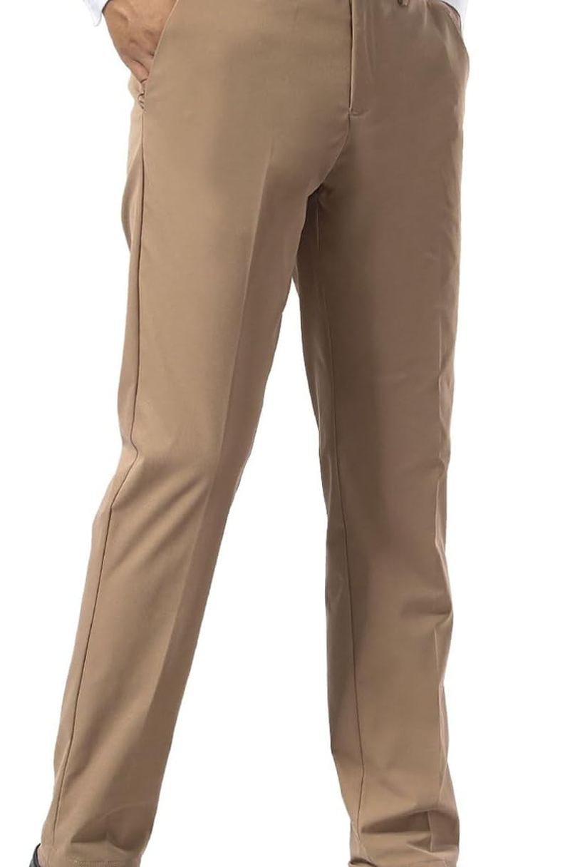 Men'S Dress Pants Slim Fit Stretch Khaki Pants Wrinkle Free
