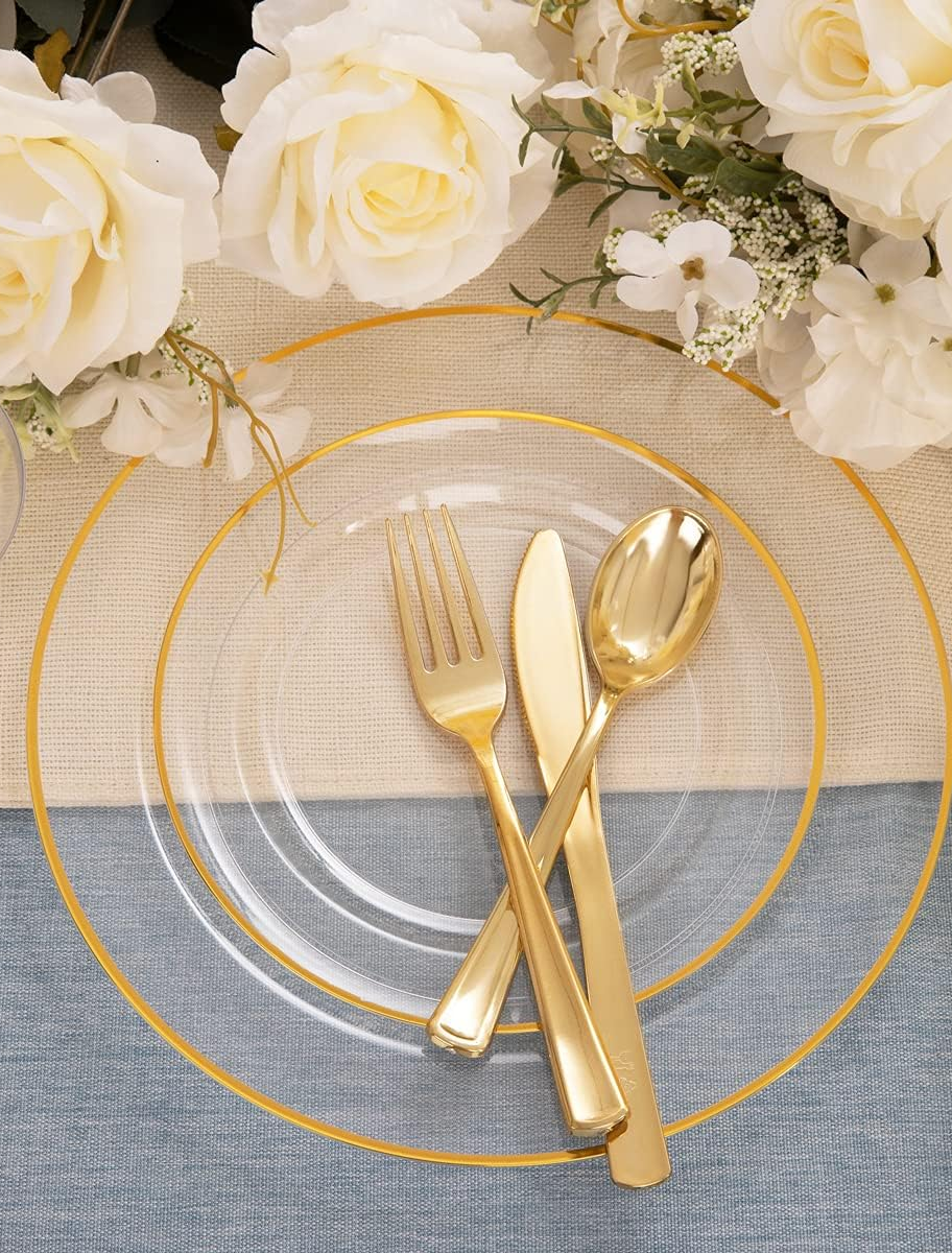 gold flatware