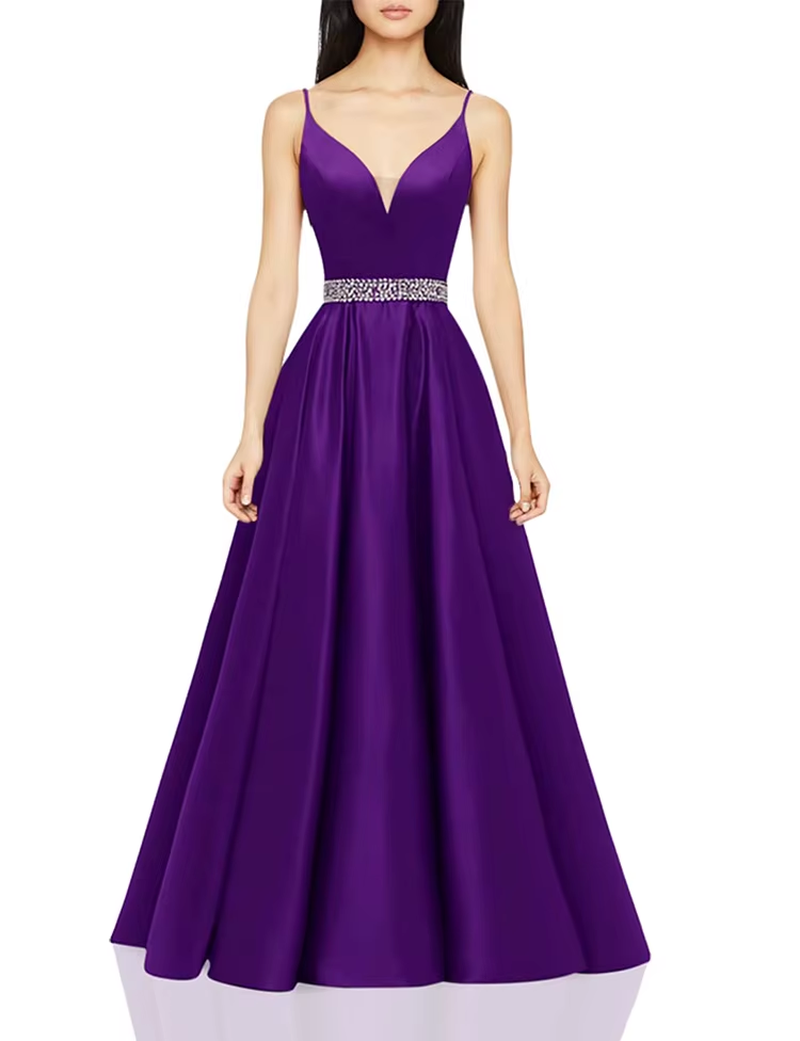 Women's Party Slim Evening Prom Dresses Lace Breathable Natural Waist V-Neck